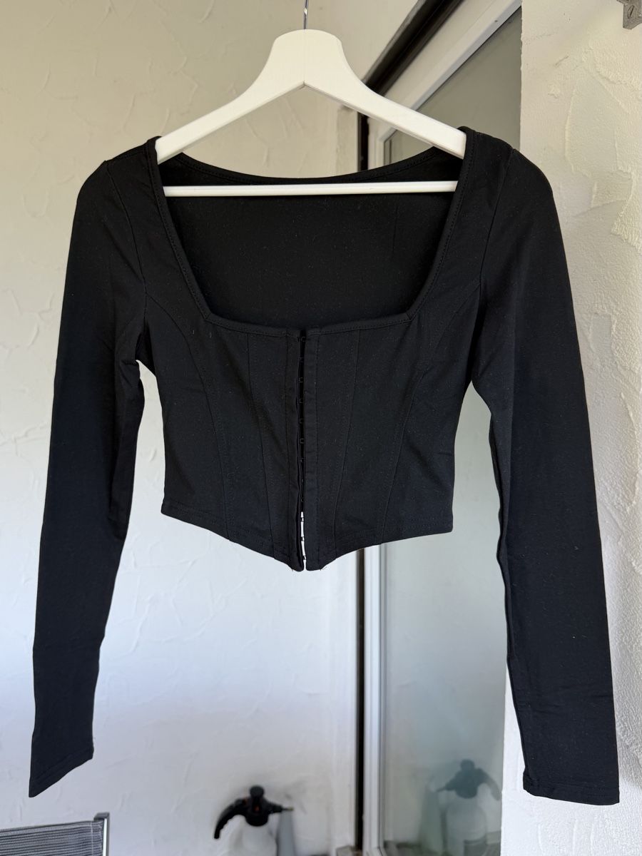 Top: Langarm Korsett schwarz – Nuovo (secondo la descrizione) da Frümsen venduto da laura002