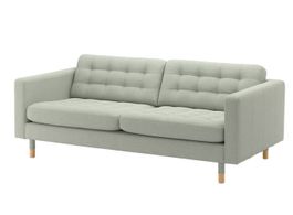 3er Sofa Landskrona, hellgrün/Holz, Stoffbezug, Top Zustand!