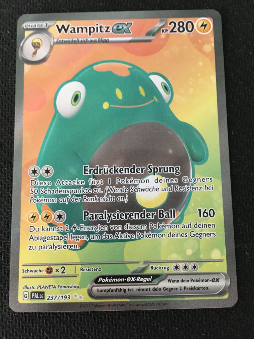 Pokémon Sammelbilder & Trading cards: PAL 237 Wampitz ex - Pokémon - Entwicklungen in Paldea - DE – Neu (gemäss Beschreibung) aus St.Gallen von Punktchen01