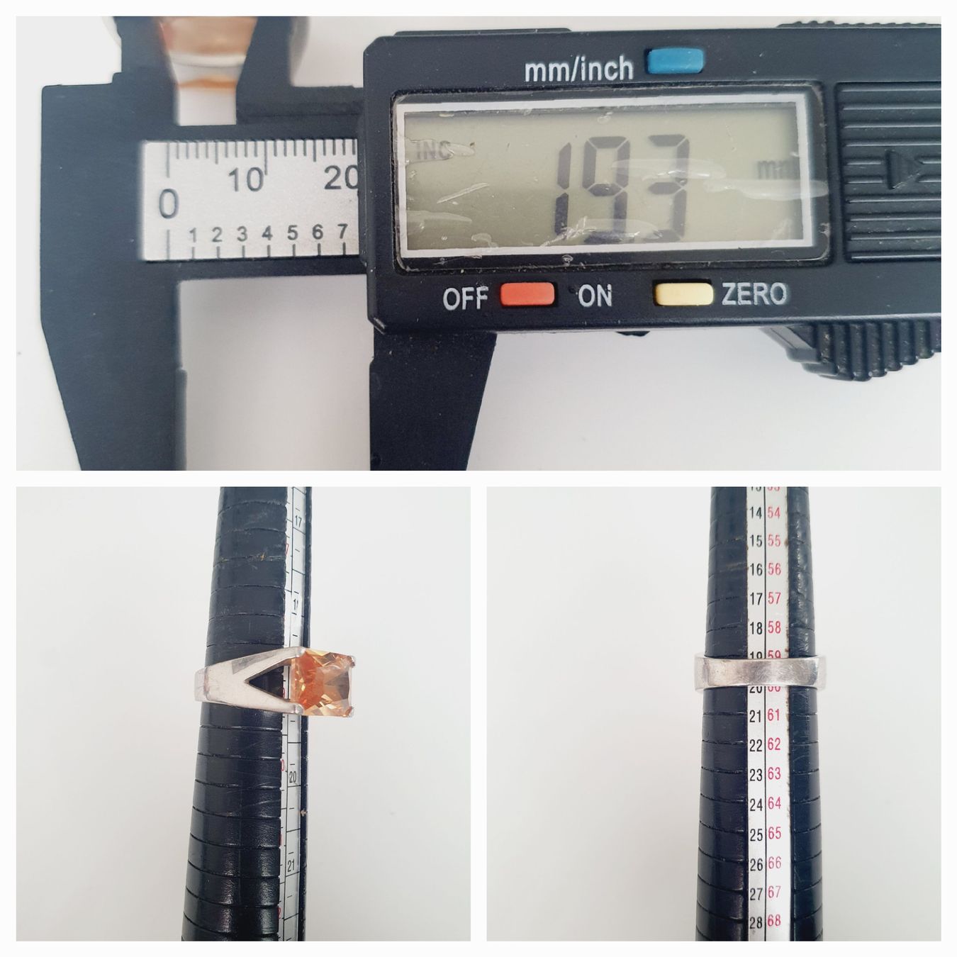 Bagues: Silberring 925 mit grossem Stein Gr. 19.3 – D'occasion à Kreuzlingen par Wunderkiste123 9
