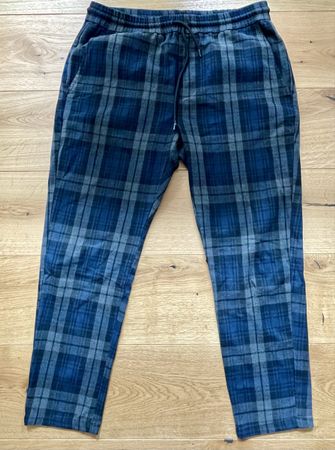 Only & Sons Stoffhose blau schwarz grau kariert Gr. L 