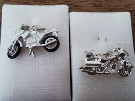2 925/-Silber Anhänger Motiv Töff