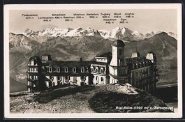 Rigi-Kulm, Hotel und Berneralpen: Eiger,