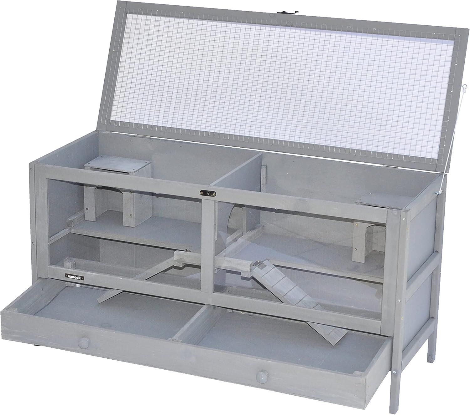 Gabbie, trasporto & Sicurezza: nanook Hamsterkäfig 92x38x48cm grau – Nuovo e nell'imballaggio originale da Bottighofen venduto da zaap