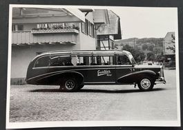 Worb /Autobus Saurer Gurtner Worb, Fotokarte ca 1950