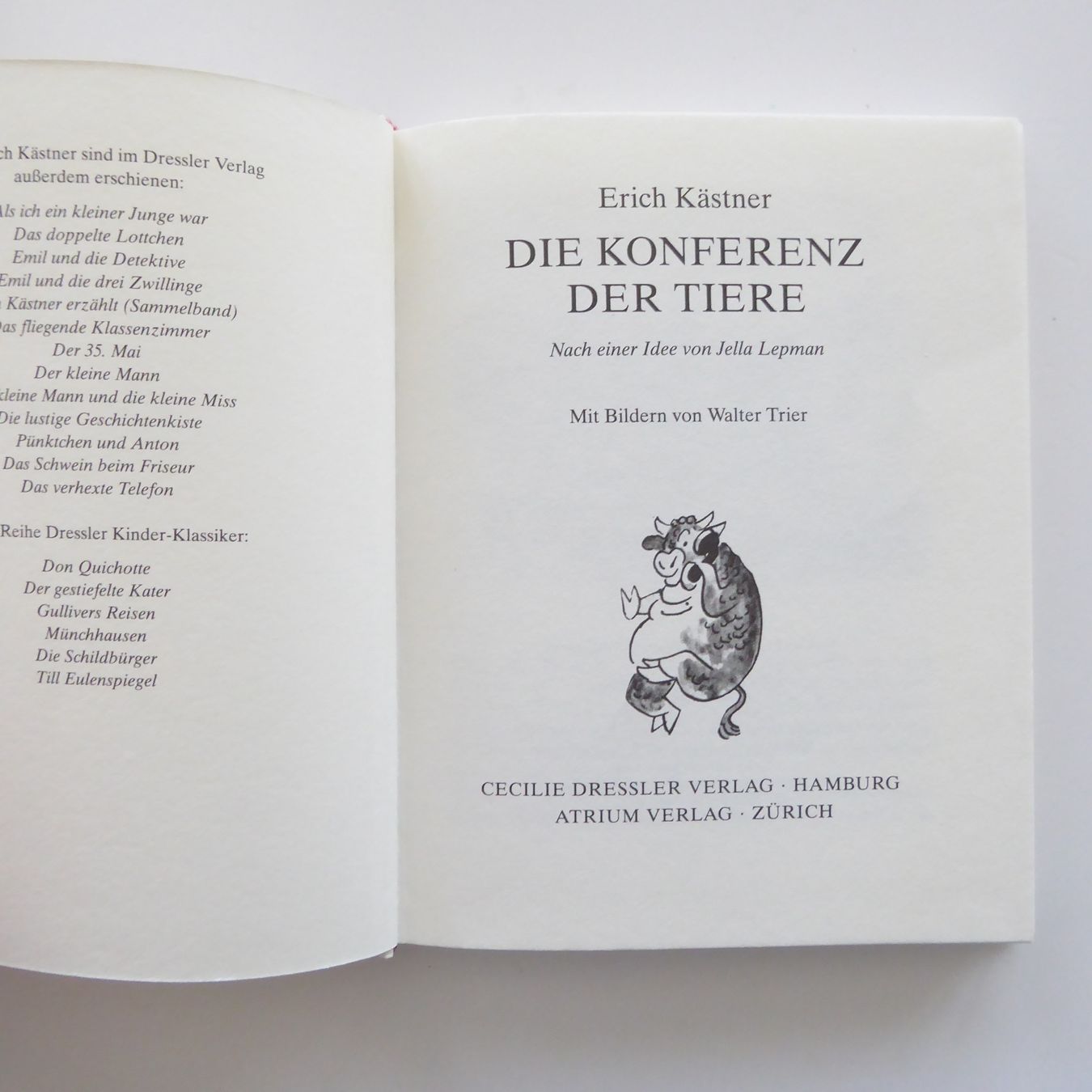 Libri: Die Konferenz der Tiere - Erich Kästner – Usato da Basel venduto da Kunterbunt12 2