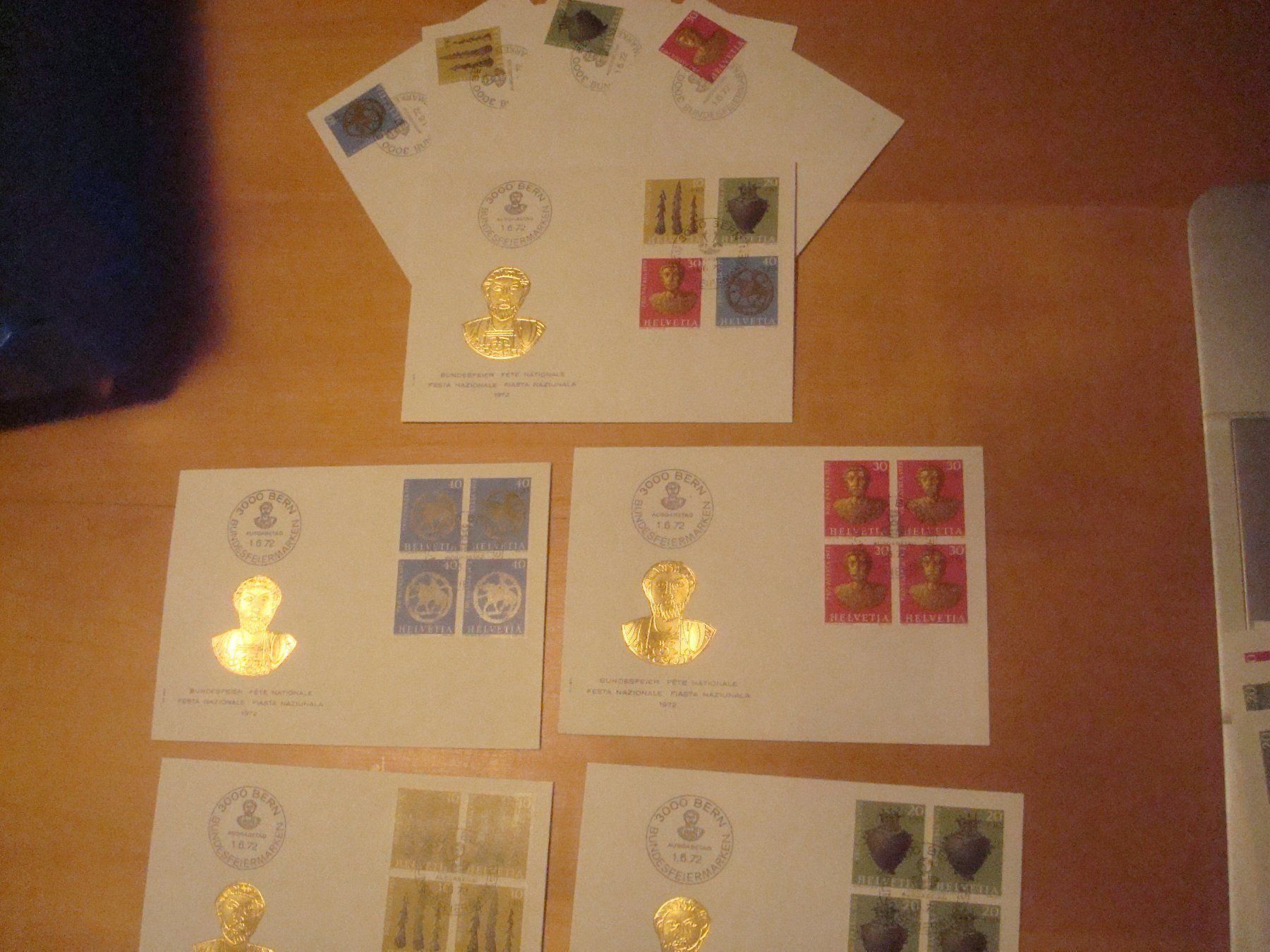 Tutti i francobolli: PP 1972 FDC Serie einzeln und 4er – Usato da Gordola venduto da Polentaefung