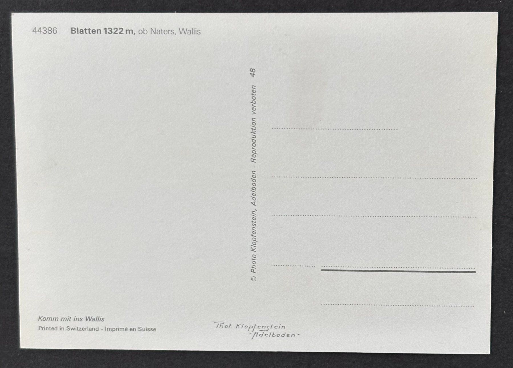 Cartoline postali: ANSICHTSKARTE POSTAUTOS BLATTEN – Usato da Ostermundigen venduto da crazy-horse-1840 1