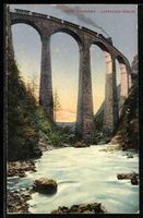 Albulabahn überquert den Landwasser-Via