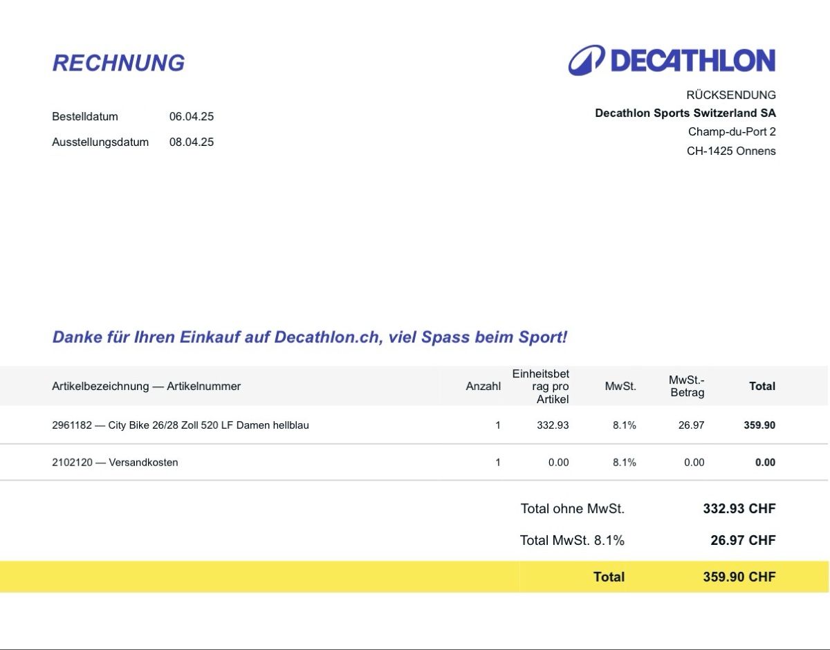 Decathlon Biciclette: City Bike – Nuovo (secondo la descrizione) da Winterthur venduto da Miinaronja 3