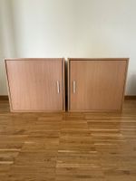 2er-Set Schränkchen aus hellem Holz