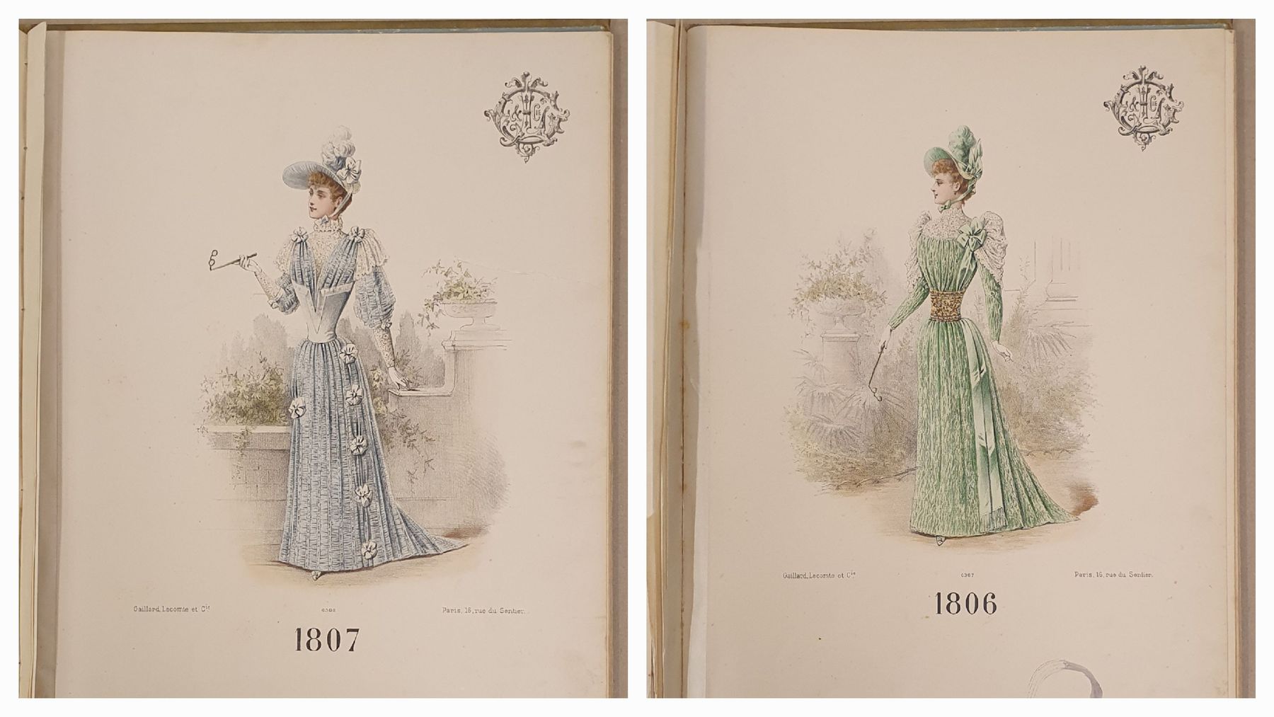 Bücher: antike Modemappe - Gaillard Lecomte Paris  um 1890 – Gebraucht aus Kreuzlingen von Rschweiz1 6