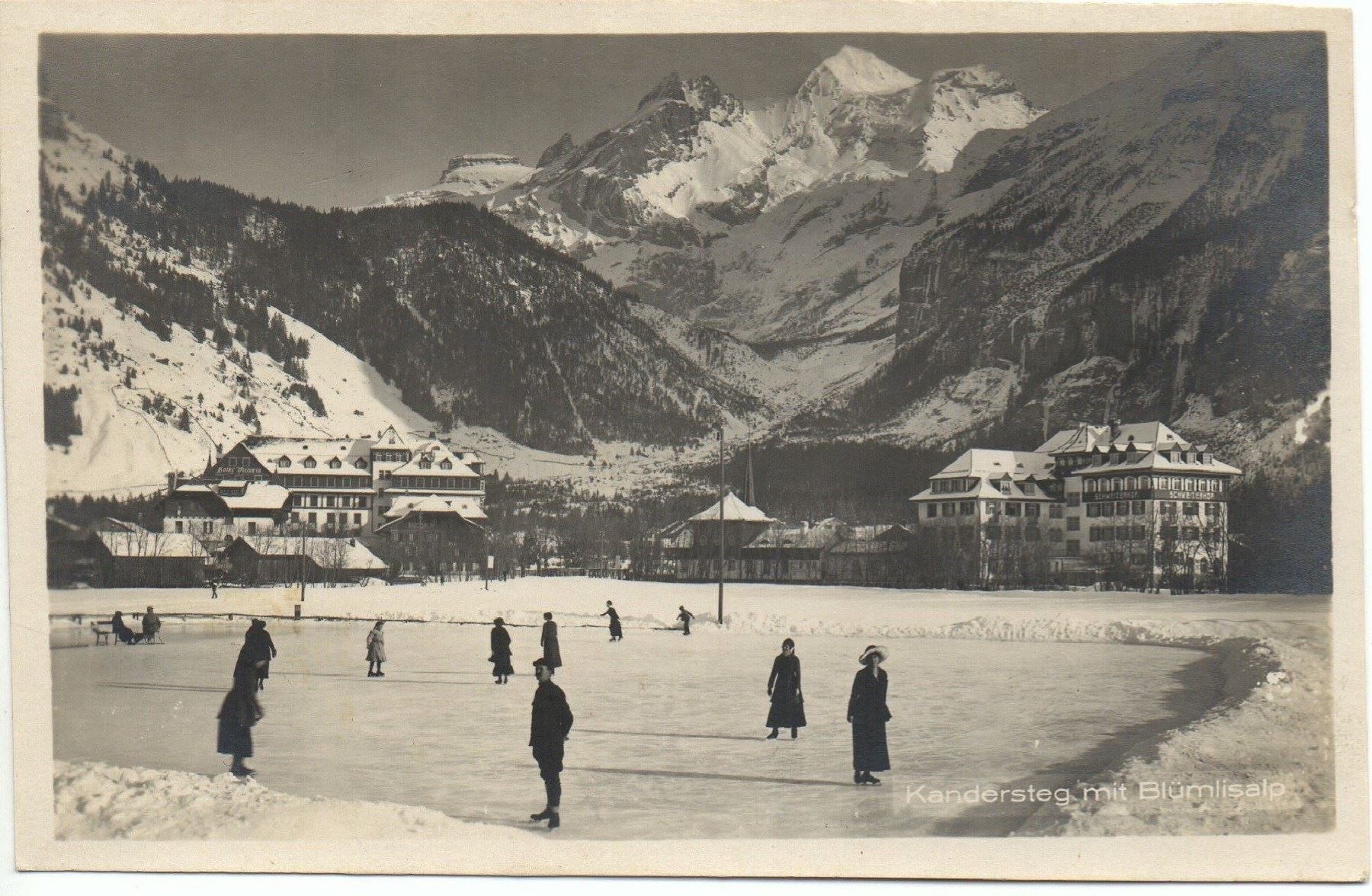 Cartes postales: KANDERSTEG Hotel Schweizerhof u. Eisbahn – Neuf (Voir description) à Jona par philajona