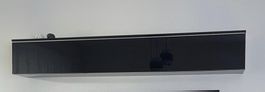 Schwarzes IKEA Wandboard mit Stauraum, schwarz Hochglanz