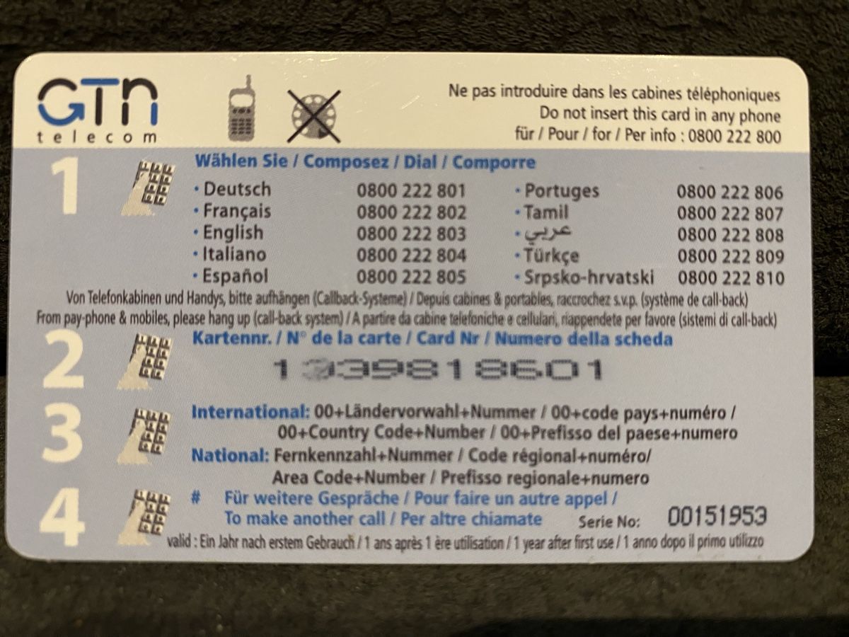 Telefon- & Taxkarten: Carte – Gebraucht aus Lausanne von babacard10 1