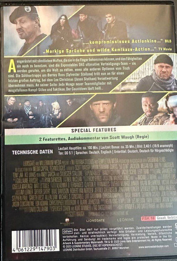 Tutti i DVDs: 4 DVDs The Expendables 1-4 Action Filme – Usato da Beringen venduto da Mantafisch1 8
