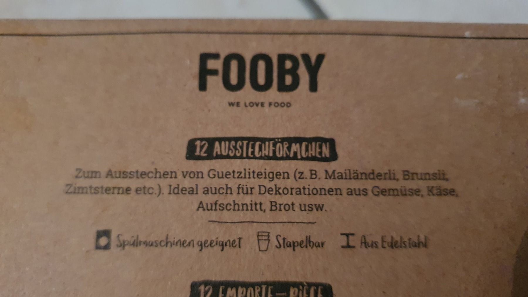 Teglie da forno: FOOBY 12 Ausstechformen aus Edelstahl – Nuovo e nell'imballaggio originale da Winterthur venduto da Ywan1 5
