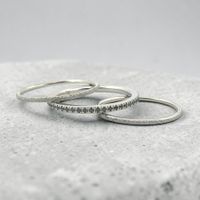 Ring-Set aus 3 Ringen – Edelstahl –Grösse 58