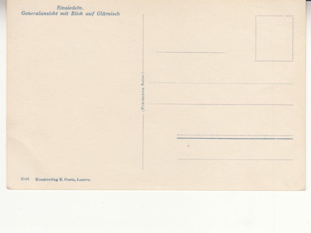 Cartoline postali: Einsiedeln ca. 1930 – Usato da Bürglen TG venduto da StampGraf 1