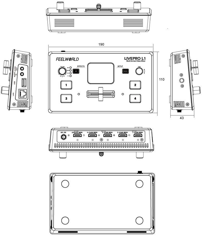 Mischpulte: Video Mixer/Switcher, Multi-Format, Live Stream, 4 x HDMI – Neu und originalverpackt aus Ermatingen von ricsba 5