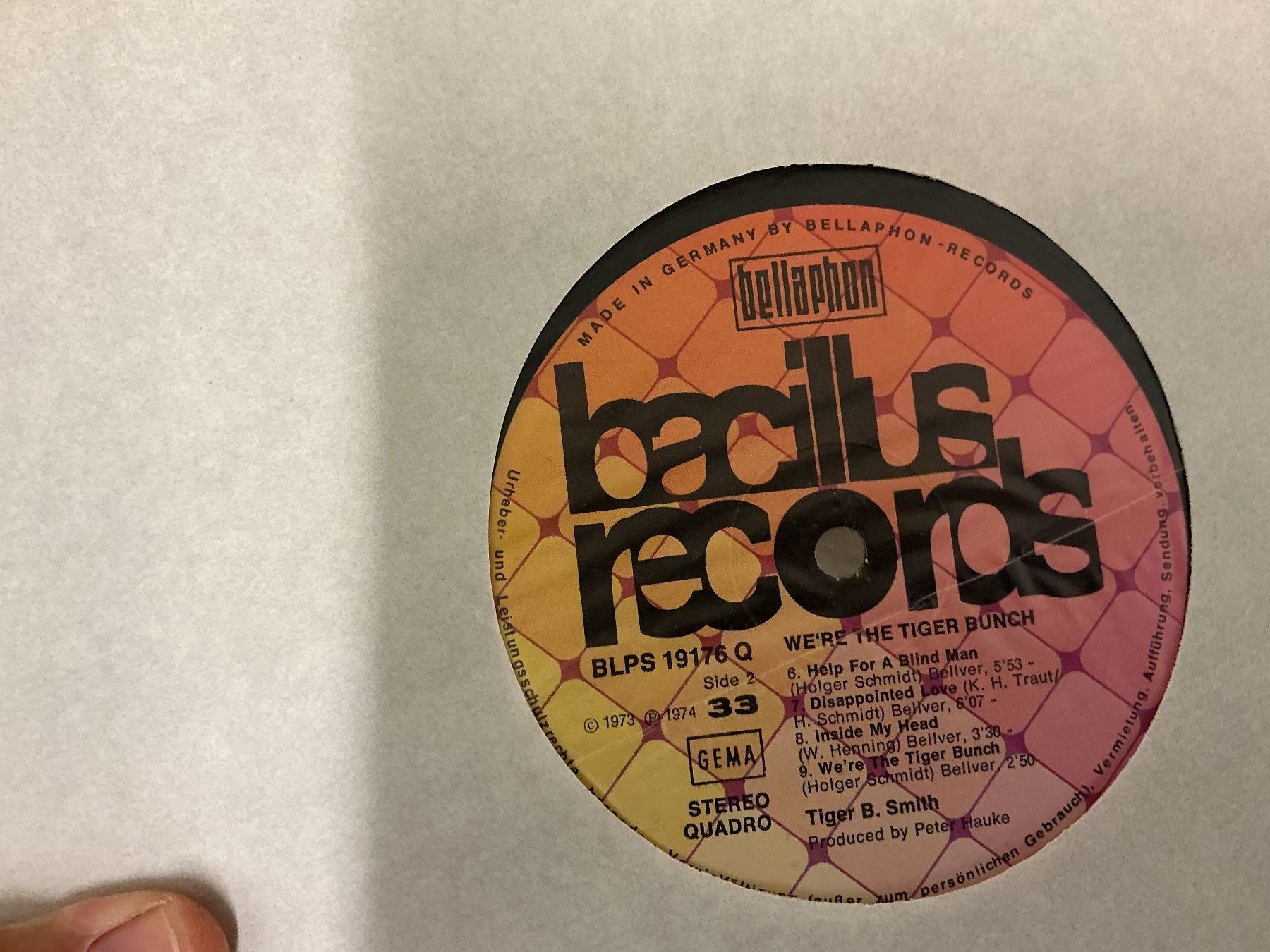 Dischi in vinile: Tiger B. Smith LP  - We're The Tiger Bunch (VG+) – Usato da Winterthur venduto da Tumko_7_Vinyl 2