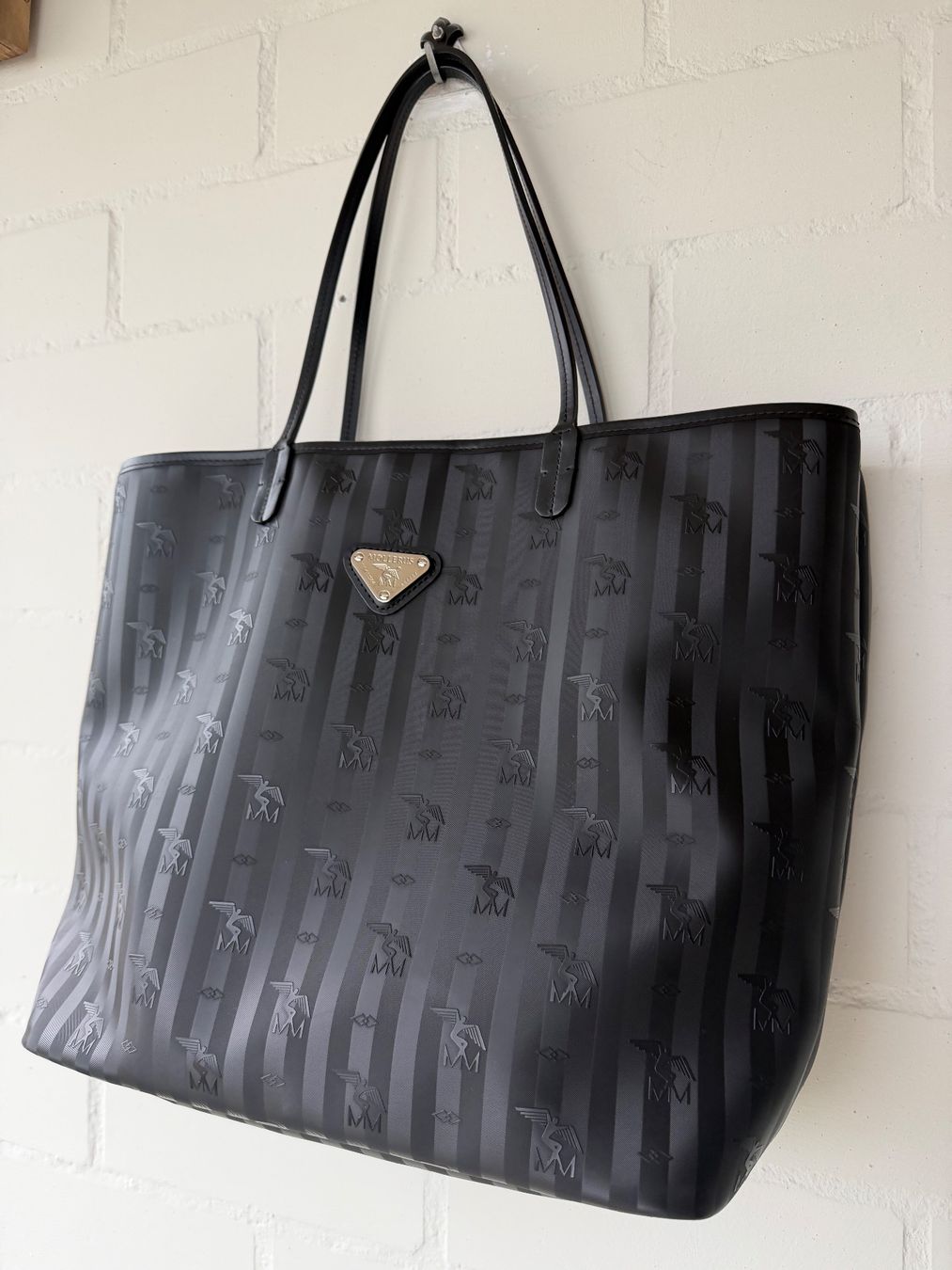 Maison Mollerus Borse da donna: Maison Mollerus Shopper Luzern schwarz silber – Nuovo (secondo la descrizione) da Brütten venduto da Rod816 1