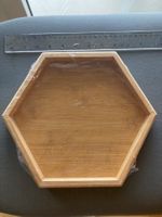 Hexagonale Holzschale, Serviertablett, Deko-Schale, neuwe...