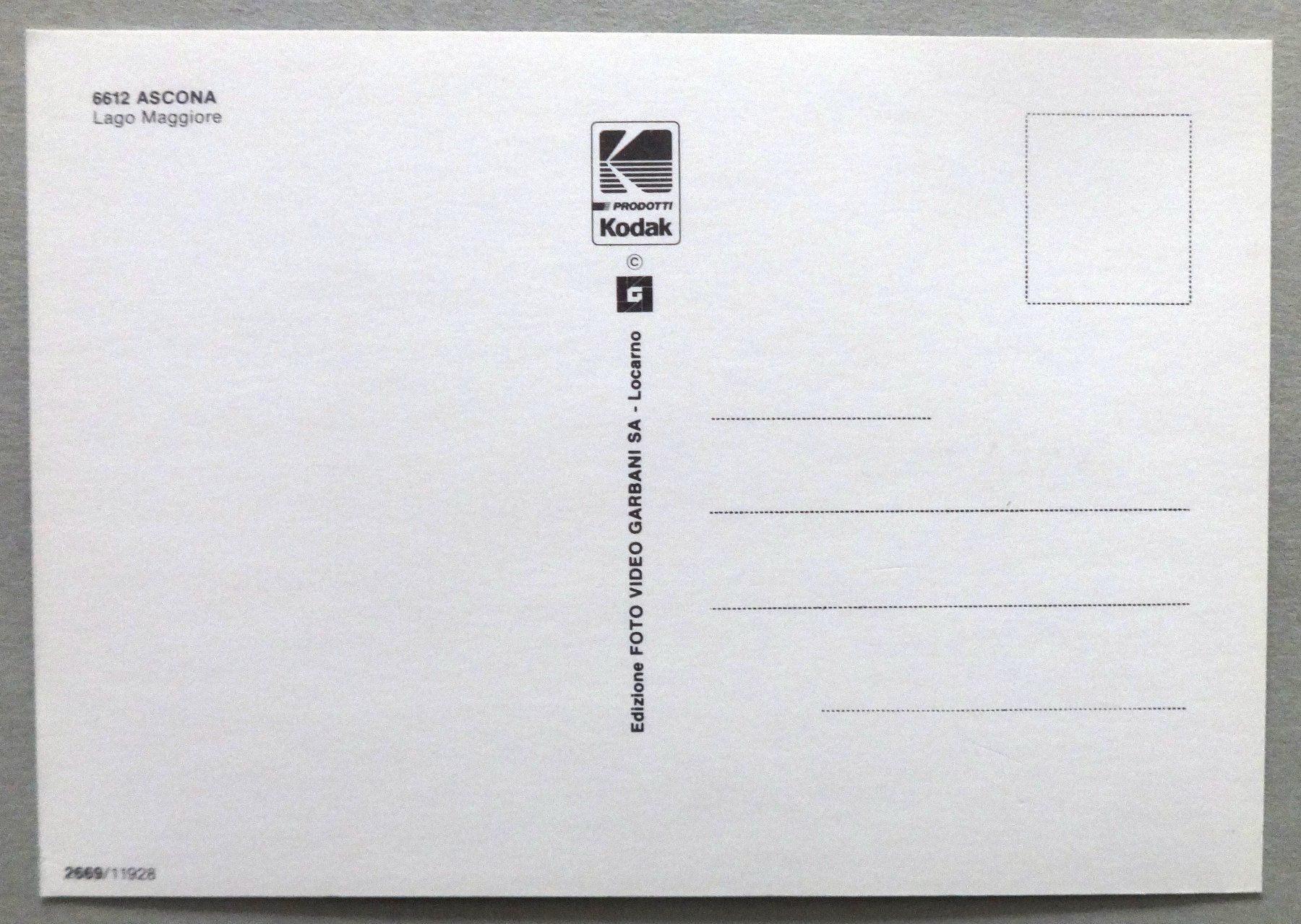 Cartoline postali: Ascona - Lago Maggiore – Usato da Fétigny venduto da Billy2miny 1