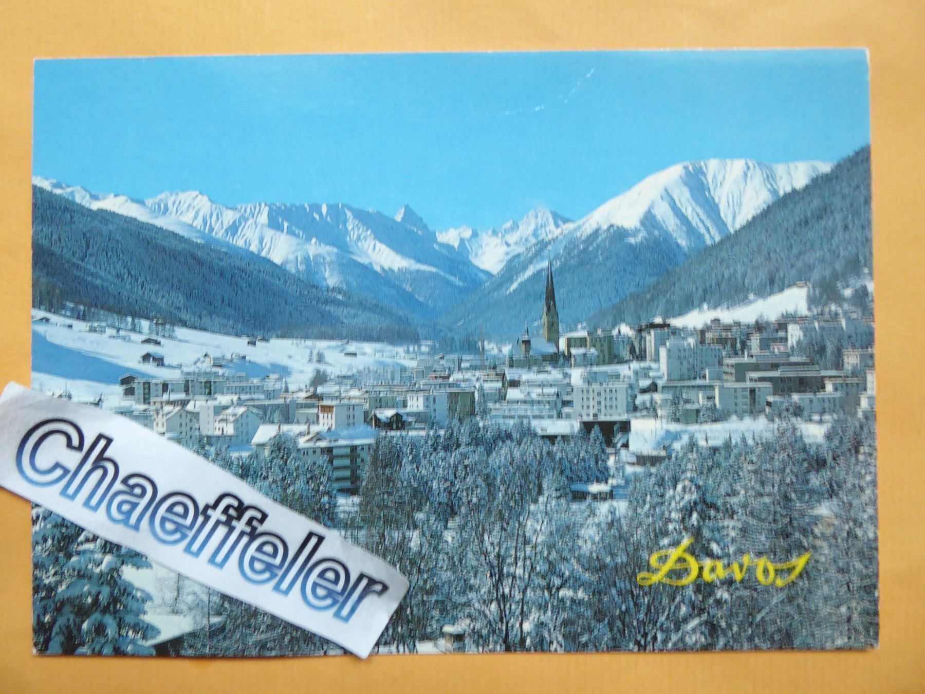 Cartoline postali: 1987  Davos – Usato da Zürich venduto da Chaeffeler