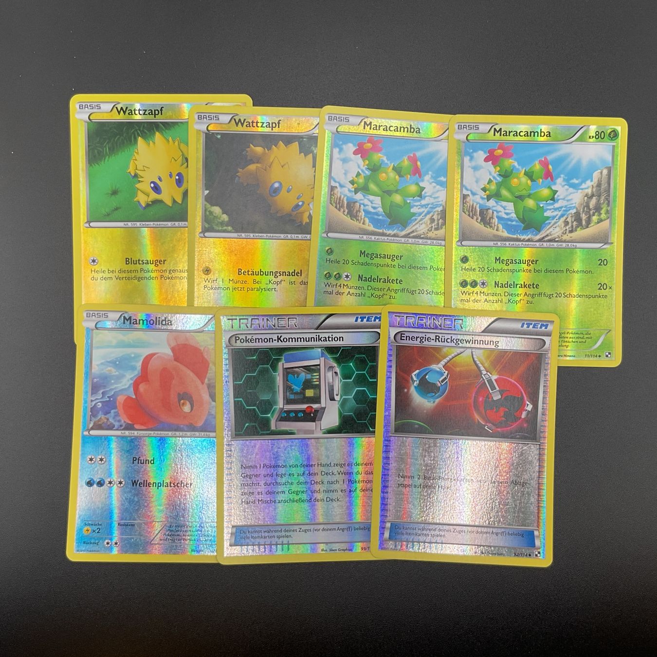 Pokémon Carte collezionabili: Pokémon Black & White 7x Reverse Holo Bunlde DE Ab 1 -. – Usato da Niederuzwil venduto da NadineS75