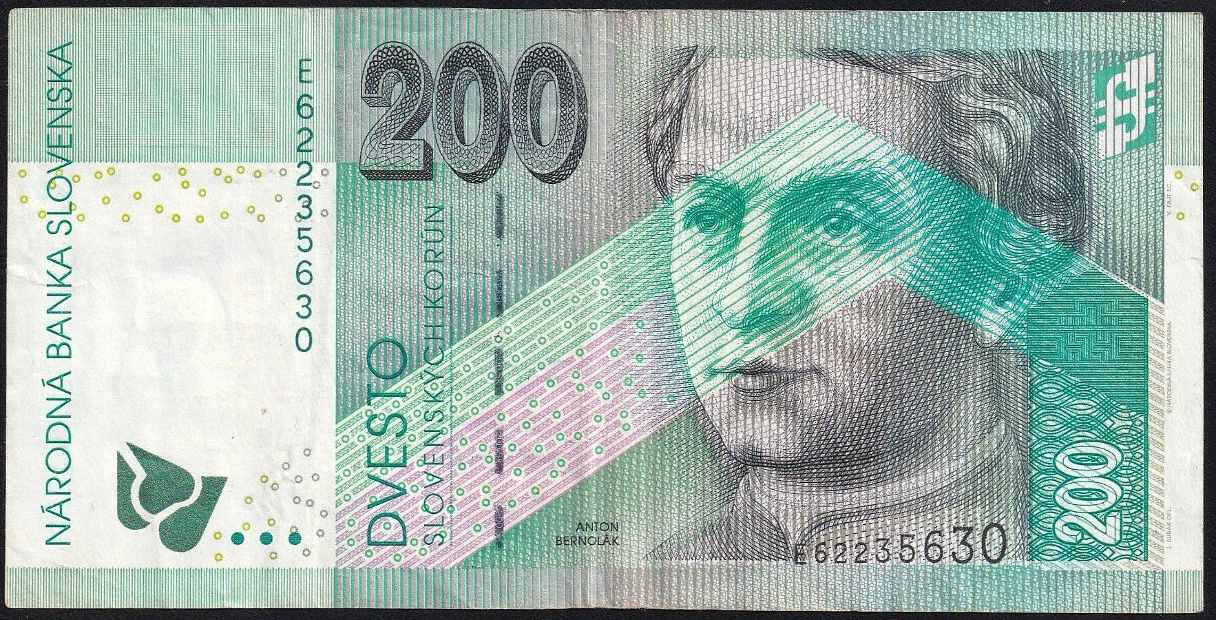 Banknoten: Slowakei 200 Korun 2002 – Gebraucht aus Brugg AG von banknoten_muesli