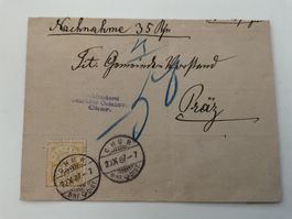 1887 Zunr. 63a NN Briefvorderseite - Präz taxiert