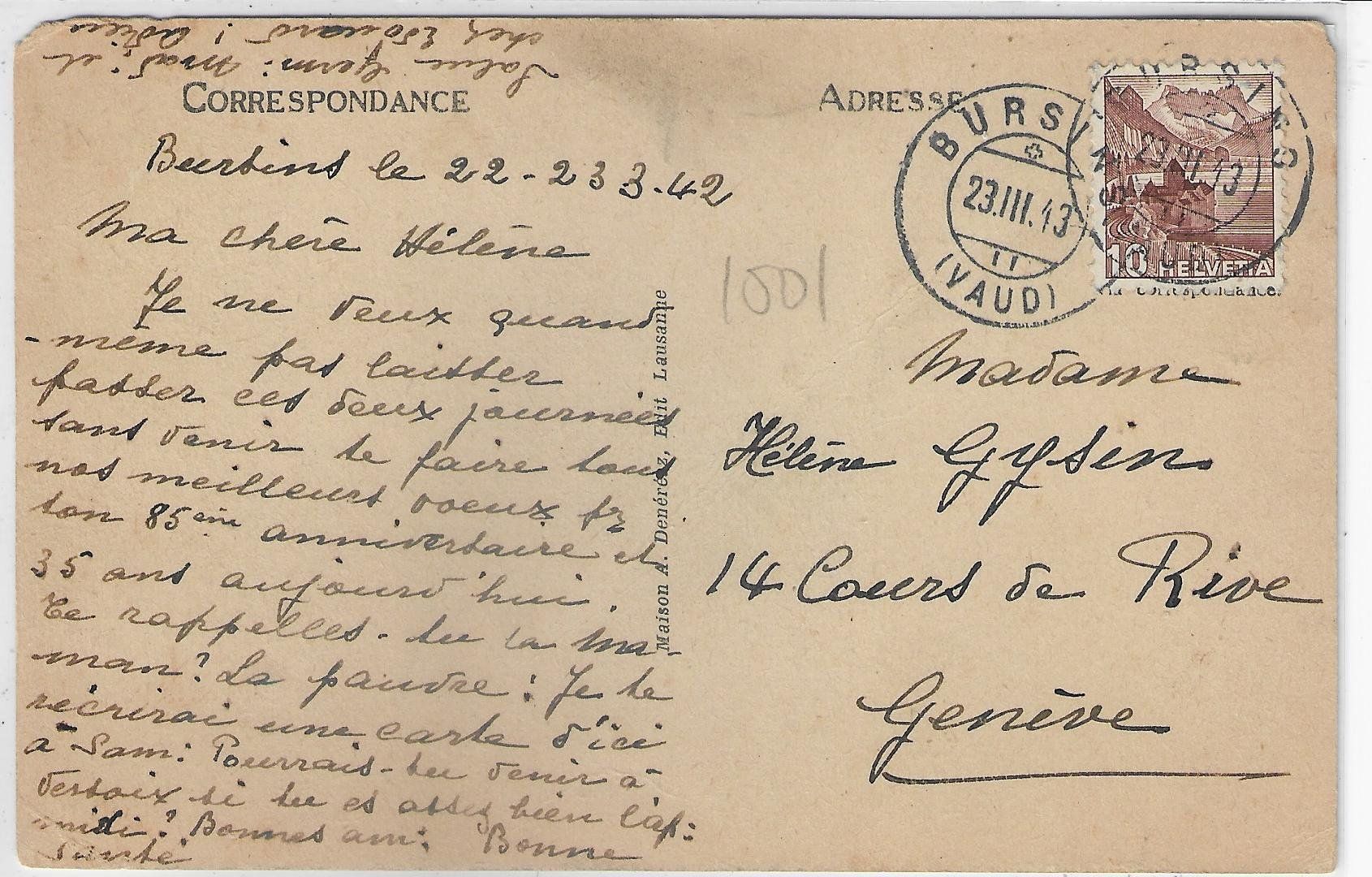 Cartoline postali: Bursins - L'Eglise – Usato da Ettingen venduto da Kartenplanet 1