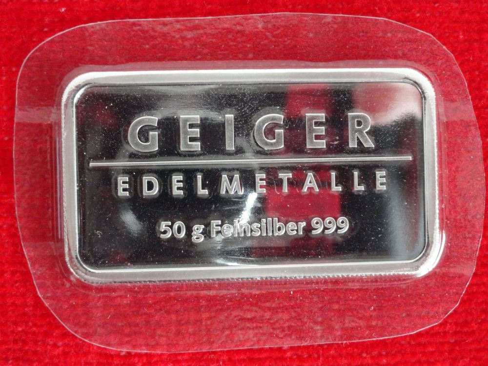 250 Grams - Silver - Geiger Edelmetalle Schloß Güldengossa Silberbarren