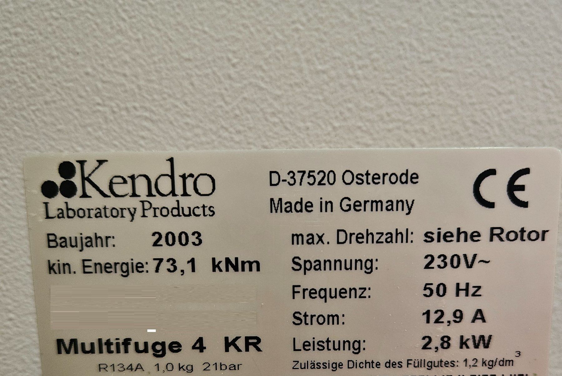 Tutte le macchine: HERAEUS MULTIFUGE MK 4 – Usato da Niederdorf venduto da LeptonAG_Labor 2
