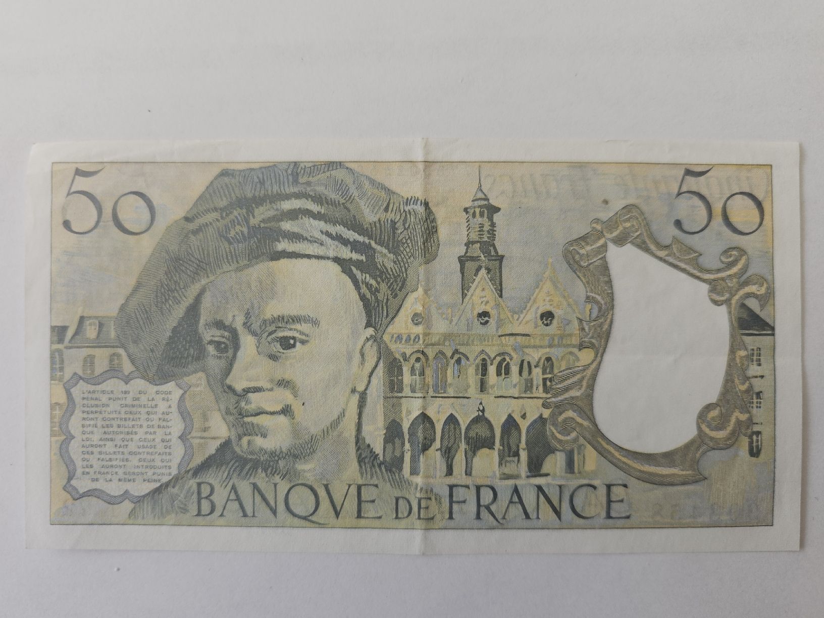 Banknoten: France - 50 francs 1992 – Gebraucht aus Nidau von Misterpix 1