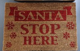 Schmutzschleuse, Teppich, SANTA STOP HERE, Weihnachten
