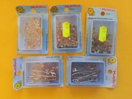 Lot de 3 paquets Epingles et 2x sûreté neuves Multifort