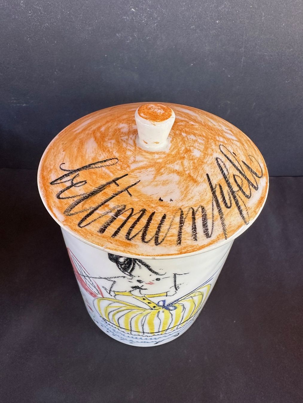 Töpfe: Porcelain Dose mit Deckel...Bettmümpfeli Italy – Gebraucht aus Saas im Prättigau von norman02 1