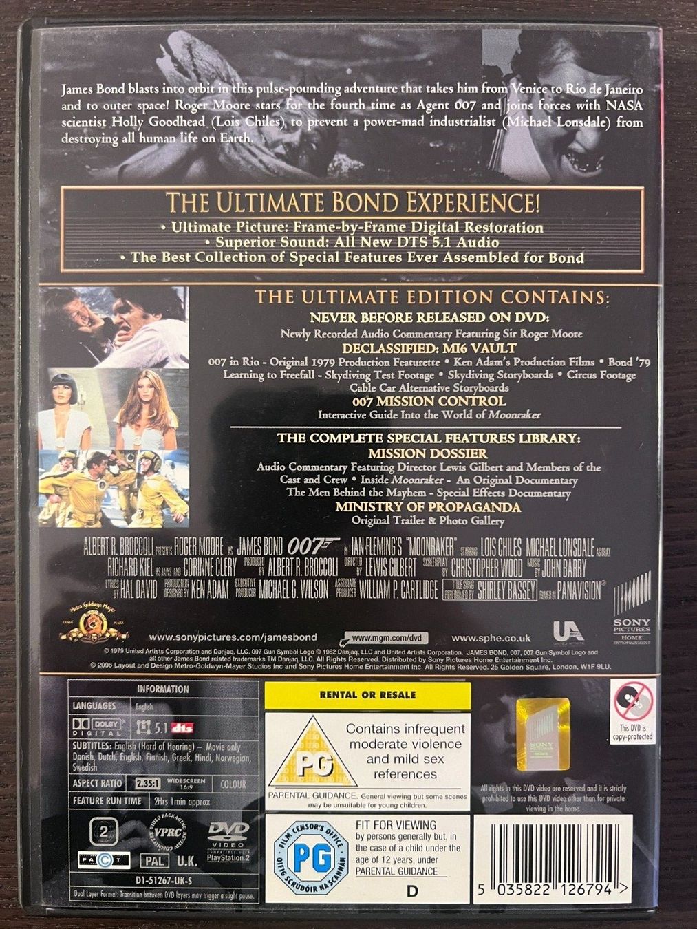 Tutti i DVDs: 007 Moonraker (Englisch) – Usato da Zürich venduto da FilmFreunde 1