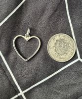 800 Silber Herz Anhänger 