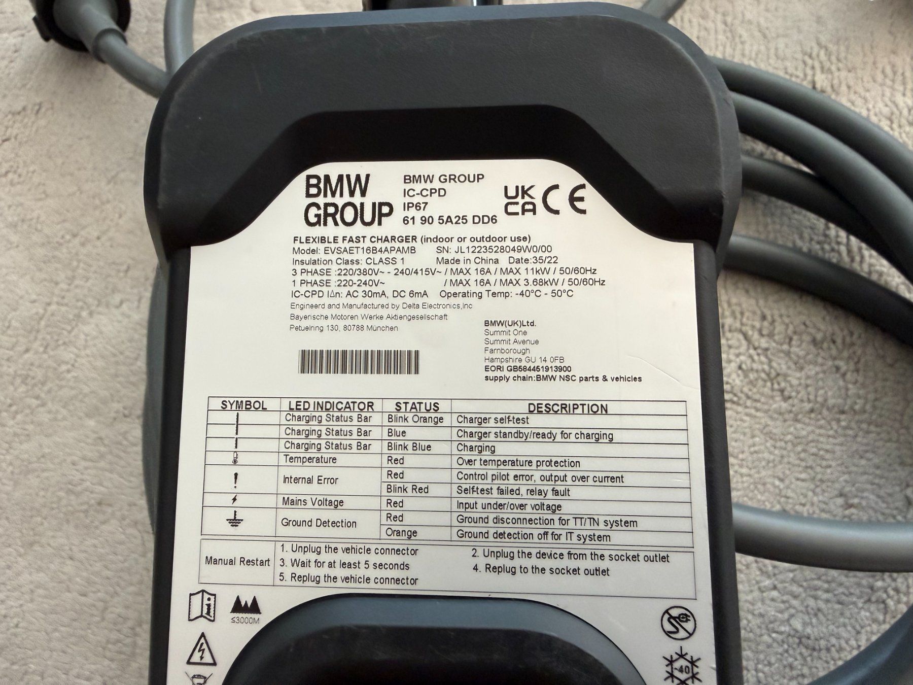 Caricabatterie: BMW elektro ***full set*** Ladekabel – Usato da Flawil venduto da savoypremium 1