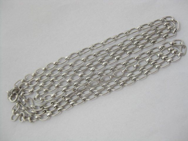 Catenine: Vintage Anker Kette Collier Silber 835 geriffelt – Usato da Ermatingen venduto da Decovin 2