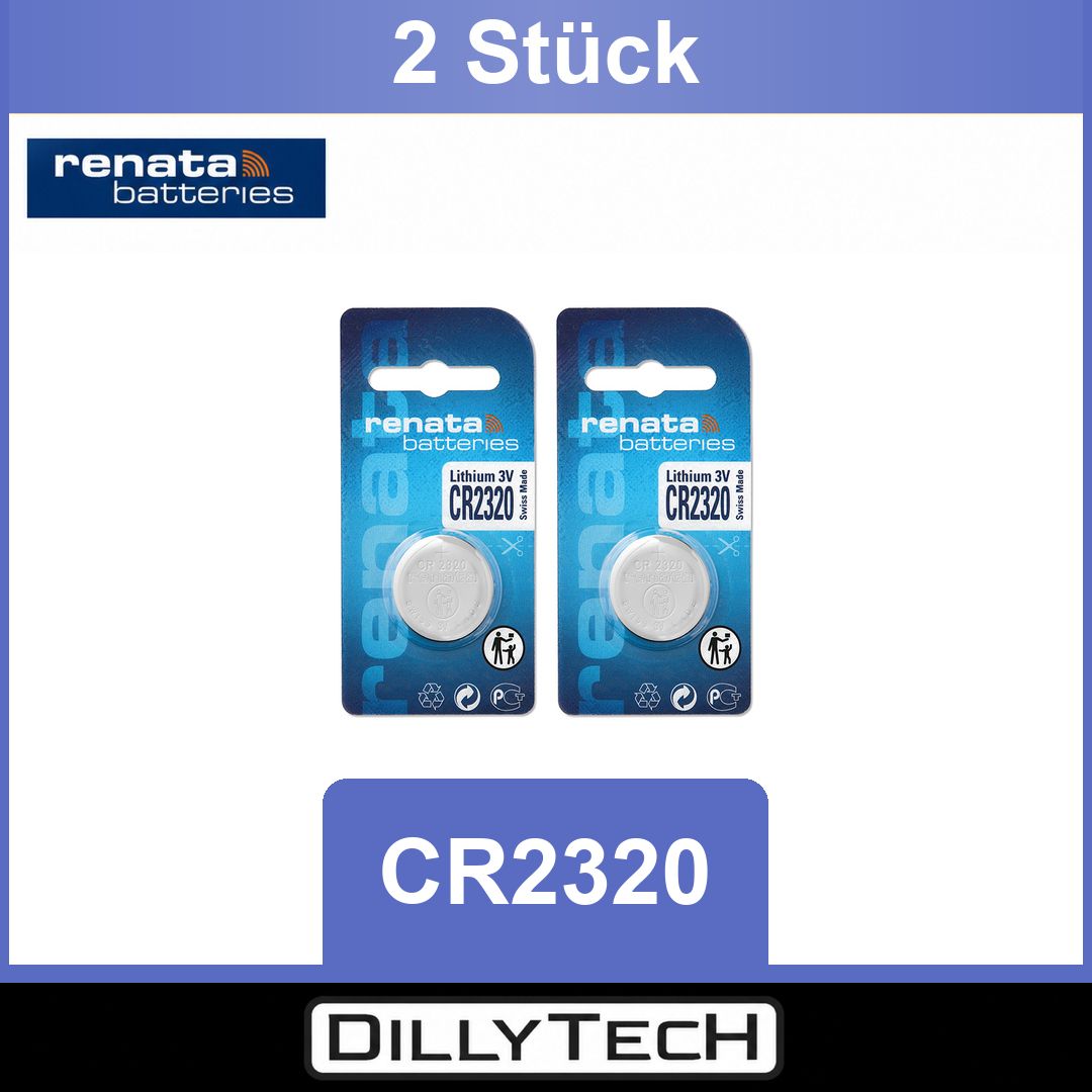 Caricatori & Batterie: Renata CR2320 Lithium Knopfzellenbatterie - 2 Stk. – Nuovo e nell'imballaggio originale da Meilen venduto da DillyTecH