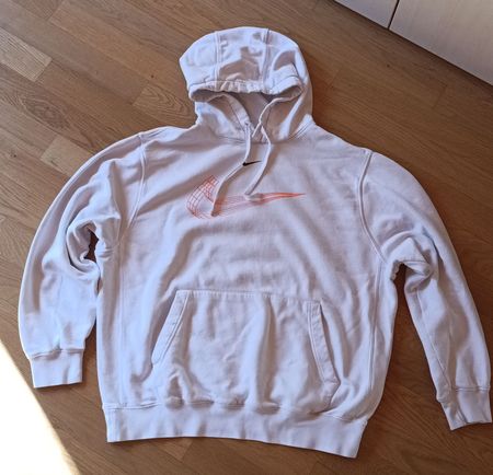Nike Hoodie in Weiss mit grossem Logo - Grösse L