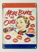 Blechschild-PEPSI-COLA-MORE BOUNCE TO TH - 30 X 40 CM
