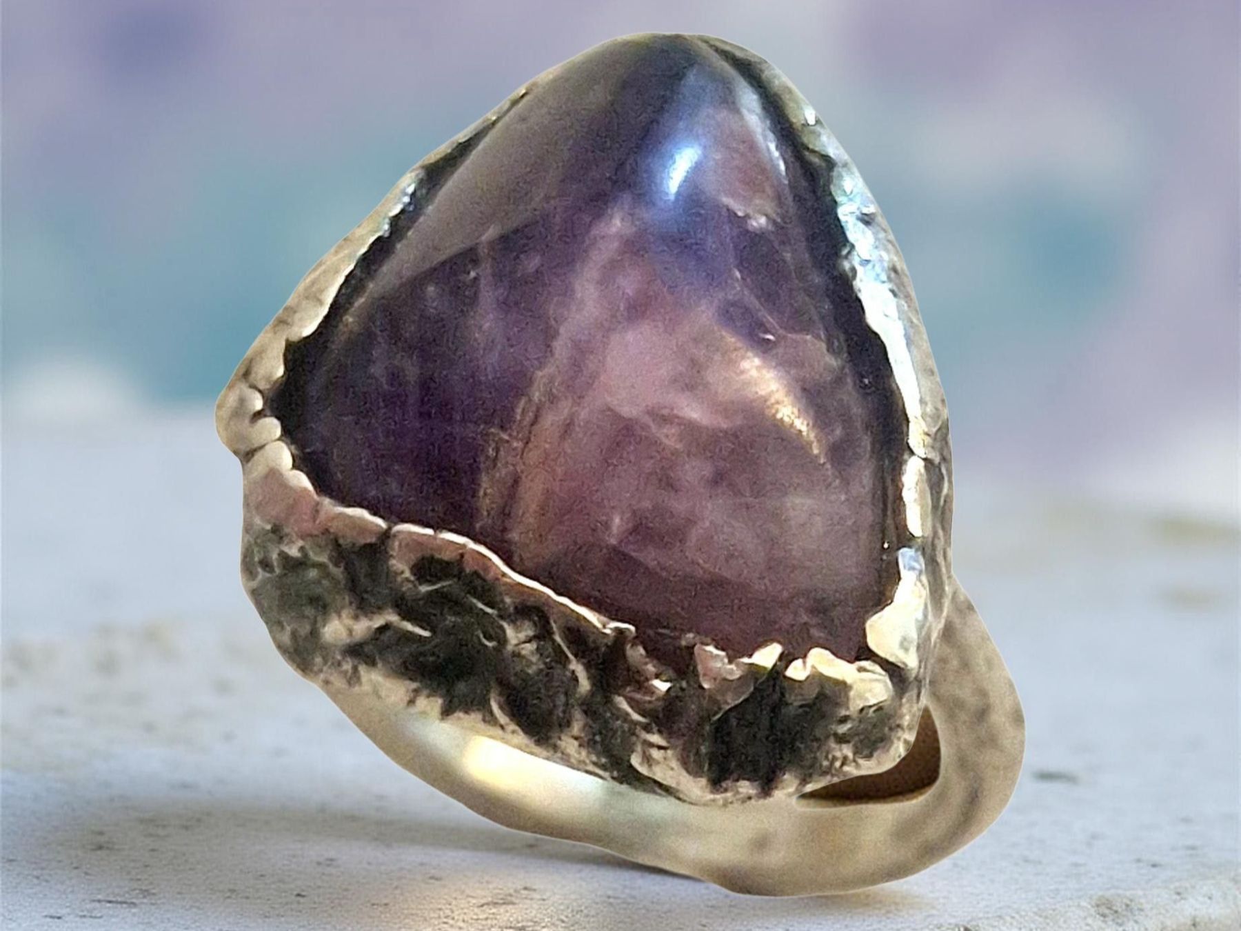 Anelli: Statement-Ring Silber & Amethyst, Gr. 62,5 – Nuovo e nell'imballaggio originale da Aarau venduto da Schmuckhoehle_MD 1