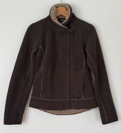 AIGLE Fleece Jacke Damen Gr. S / 36 Braun Beige