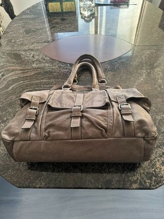 MARCCAIN Ledertasche Handtasche Vintage Grau