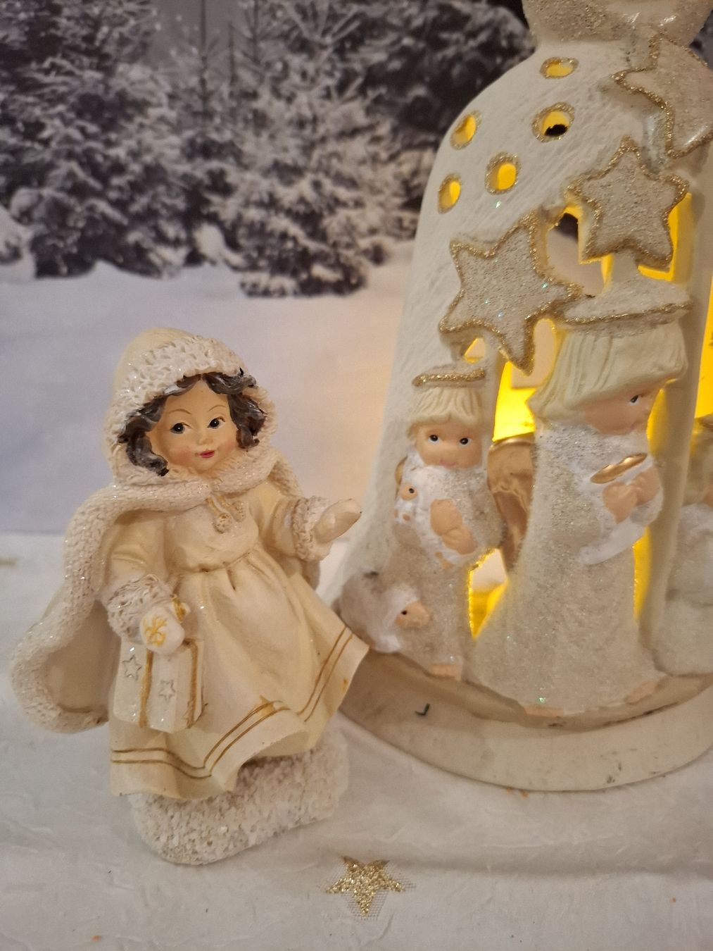 Tutte le decorazioni: TEELICHT WINTERGLOCKE MIT 2 WINTERKINDER – Nuovo (secondo la descrizione) da Gretzenbach venduto da schibaya 1